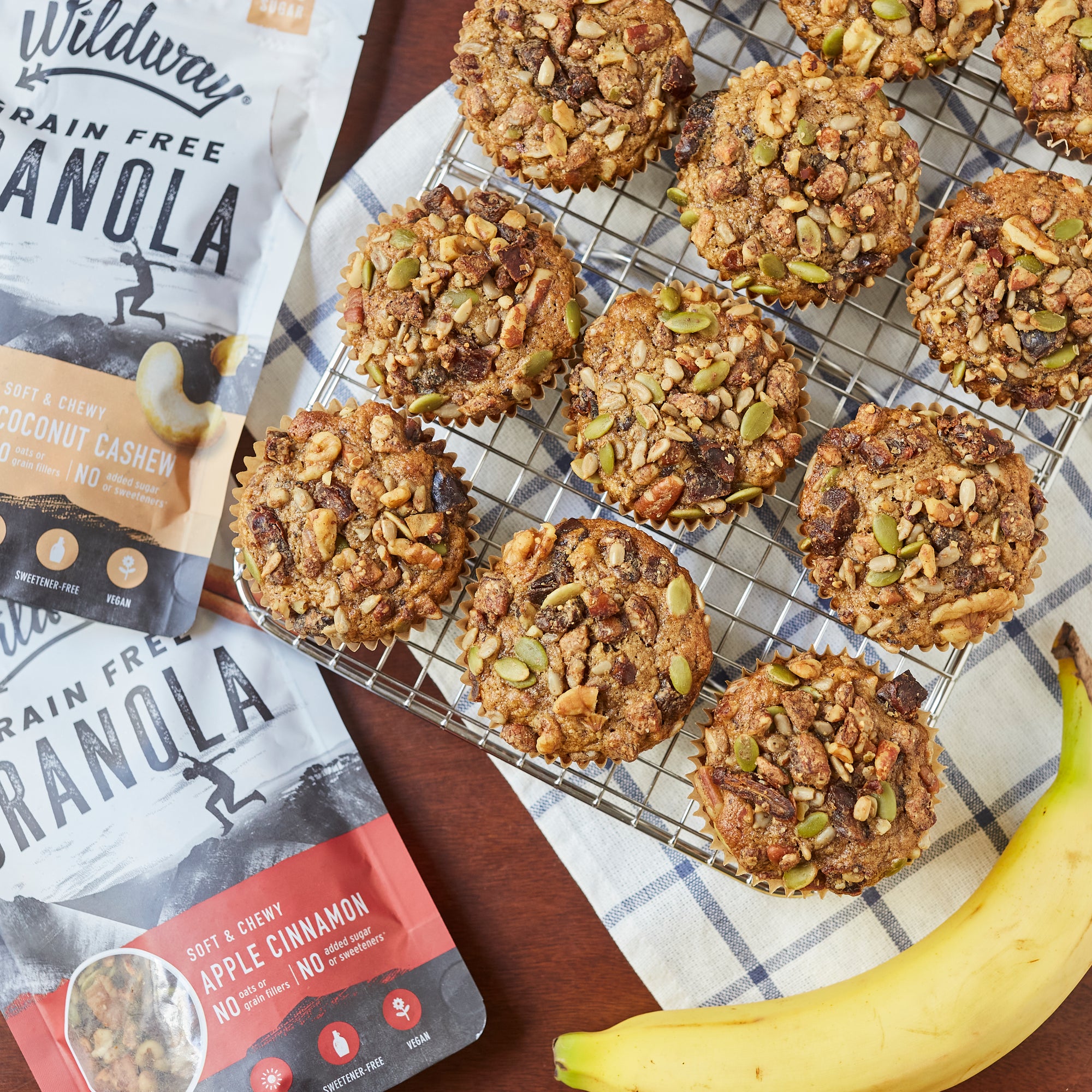 paleo chocolate chip banana nut muffins