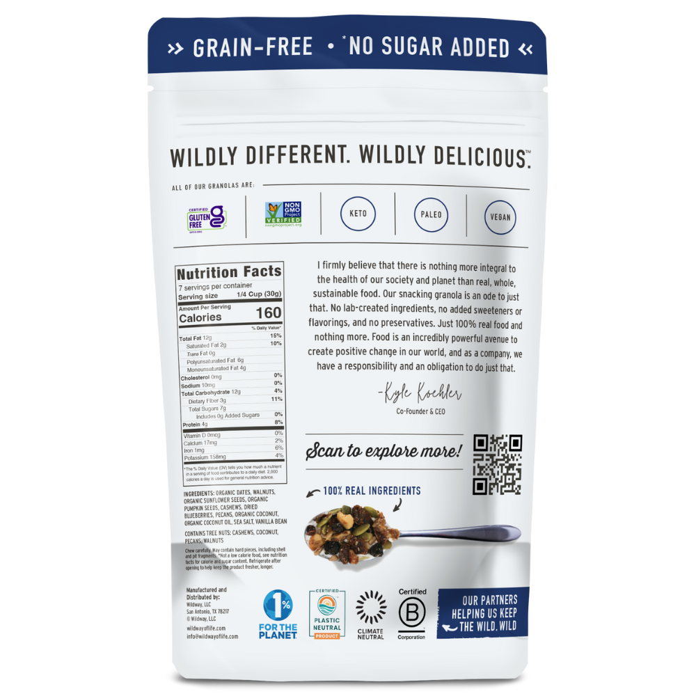 Grain-free Granola: Wild Blueberry, 8oz