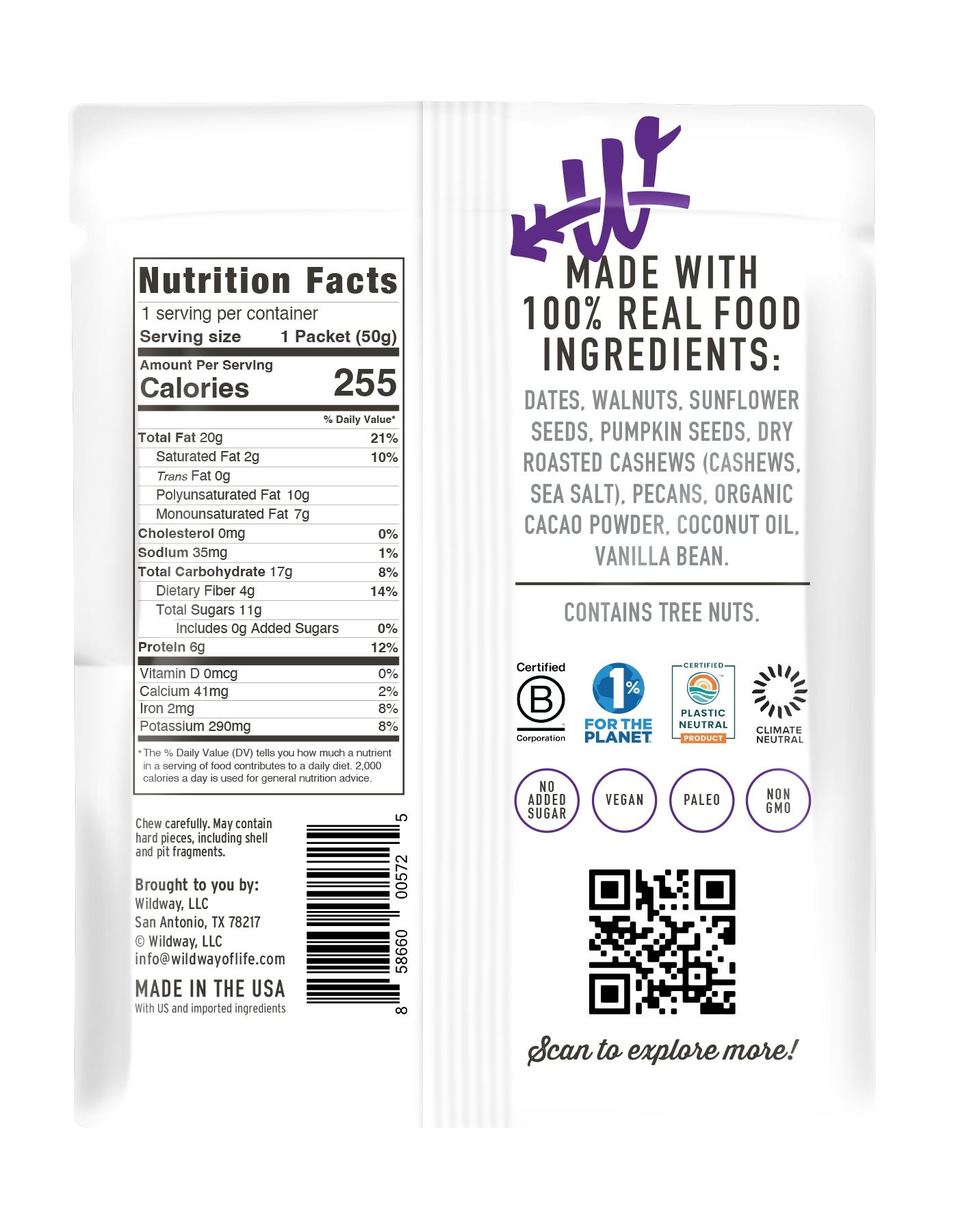 Grain Free Granola Snack Pack - Dark Chocolate Sea Salt