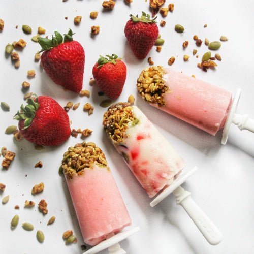 gluten free frozen yogurt granola popsicles