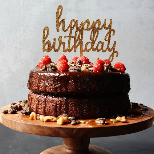 Sticky Toffee Pudding Birthday Cake by Stevie Moon