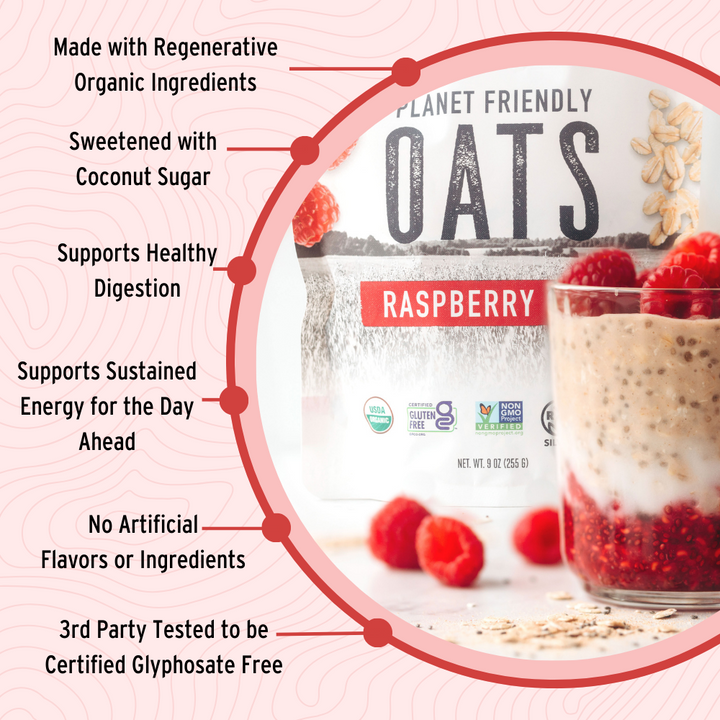 Organic Planet Friendly Oats- Raspberry Chia