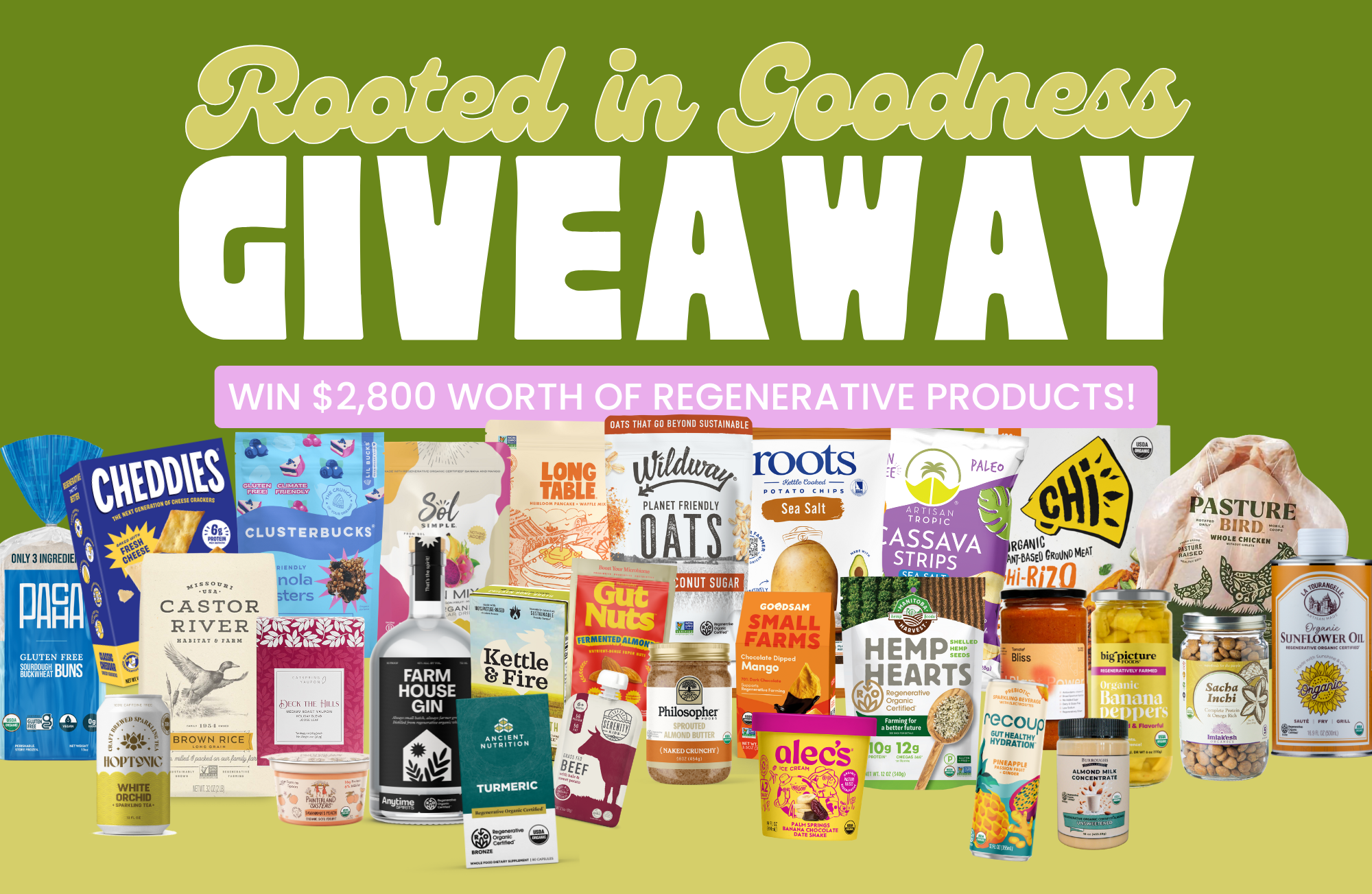 Rooted in Goodness Giveaway win $2,800 worth of regenerative products