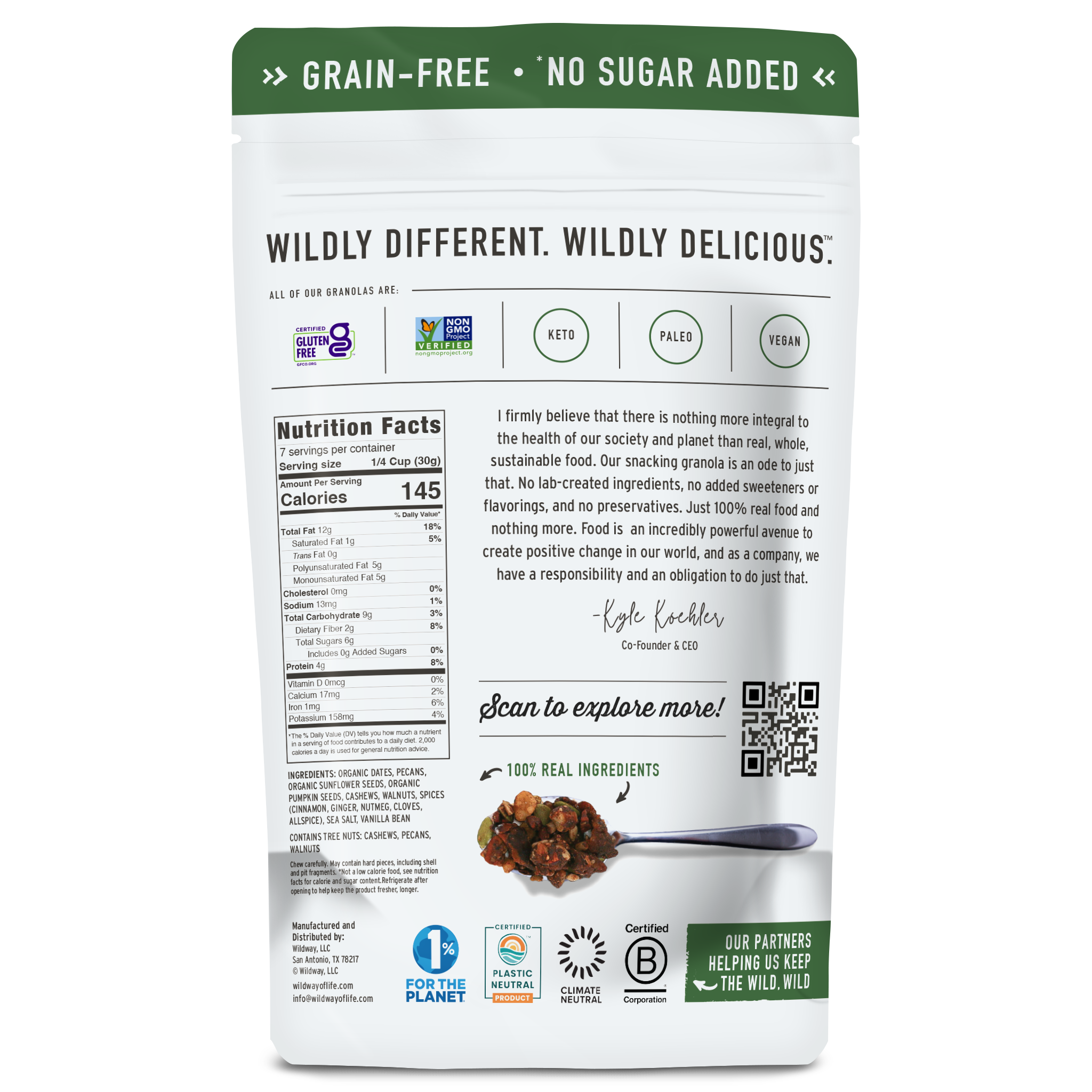 Grain-free Granola: Gingerbread, 8oz