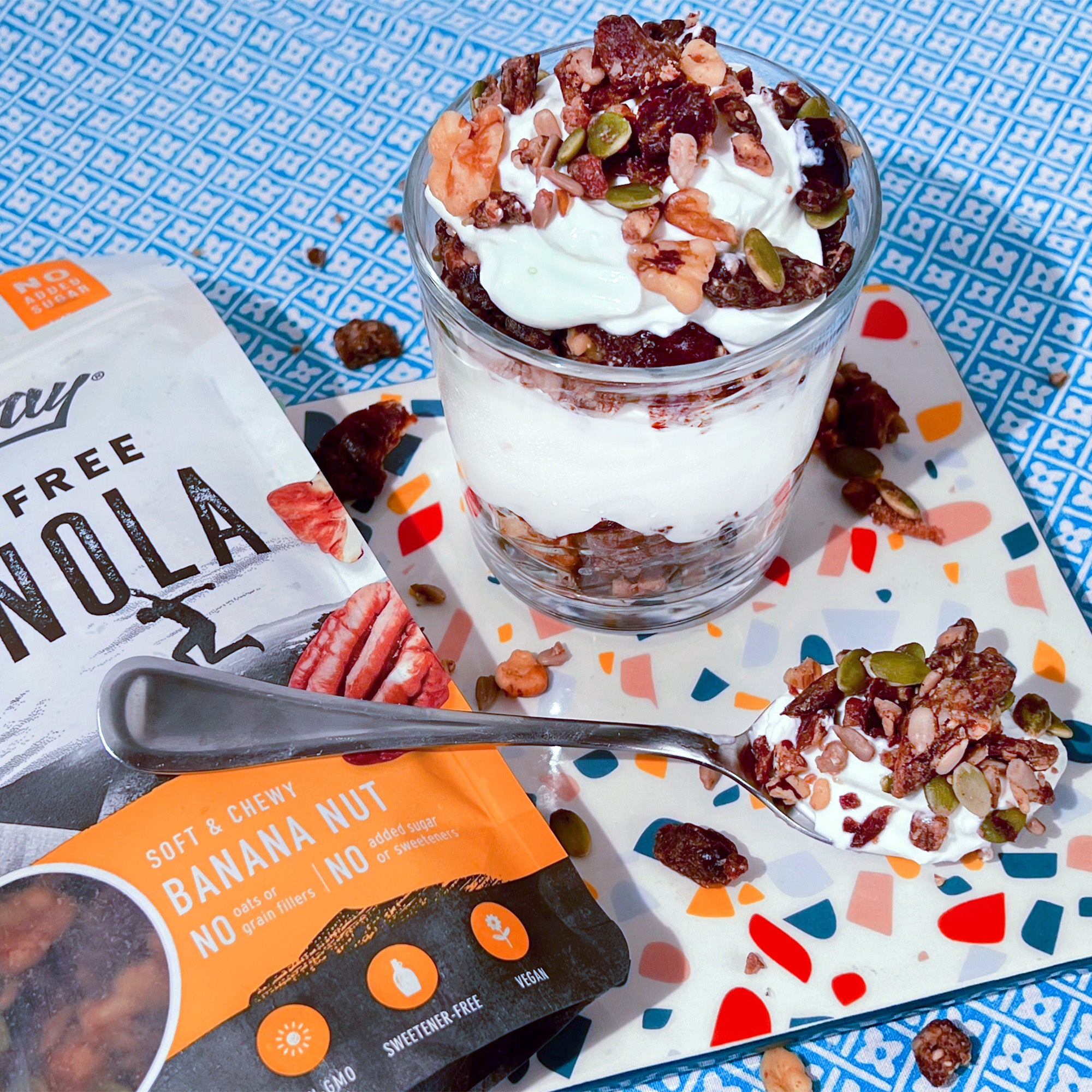 Gluten-free and paleo-friendly Banana Nut Grain Free Granola snack