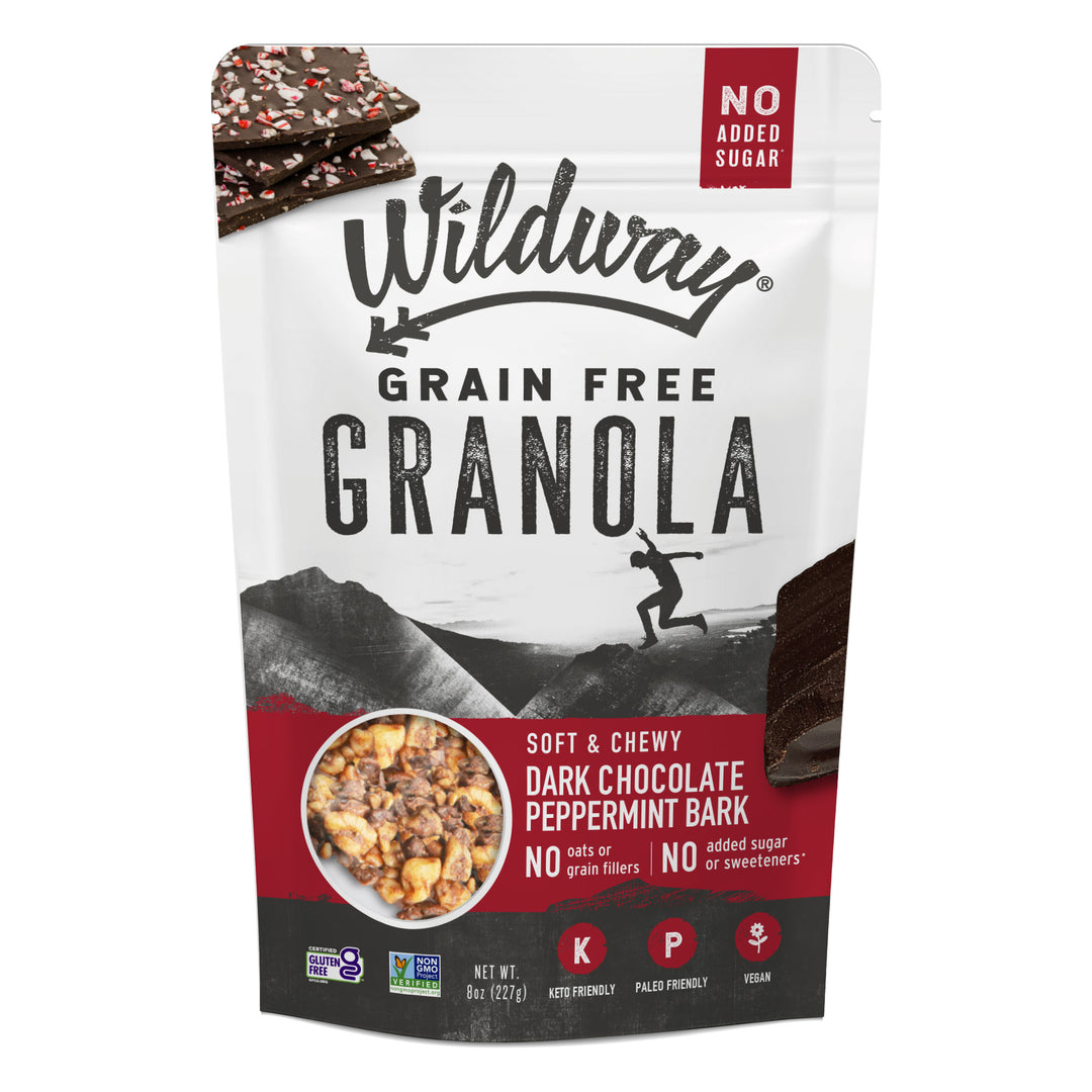 Grain-free Granola: Dark Chocolate Peppermint Bark, 8oz