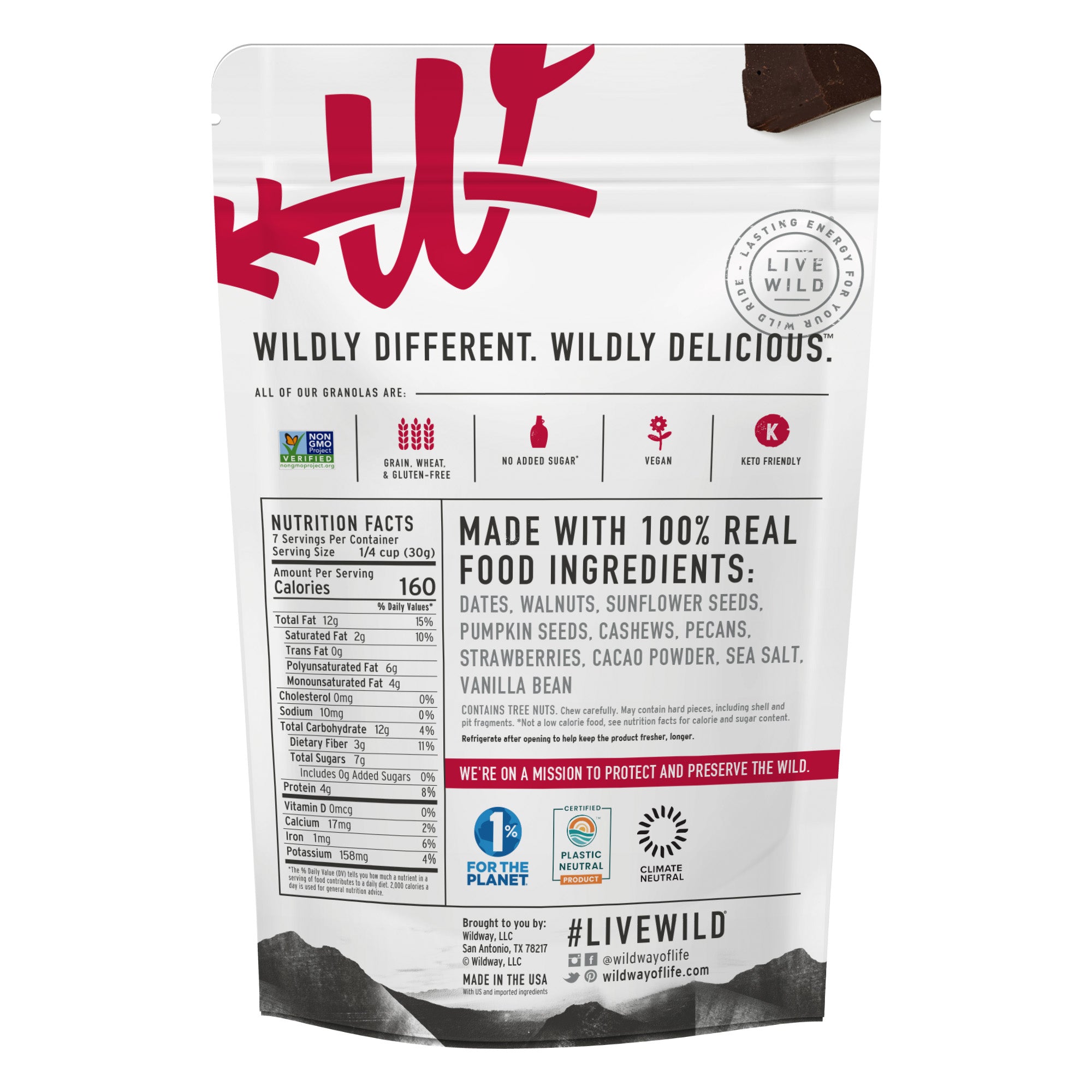 Grain-free Granola: Dark Chocolate Strawberry, 8oz