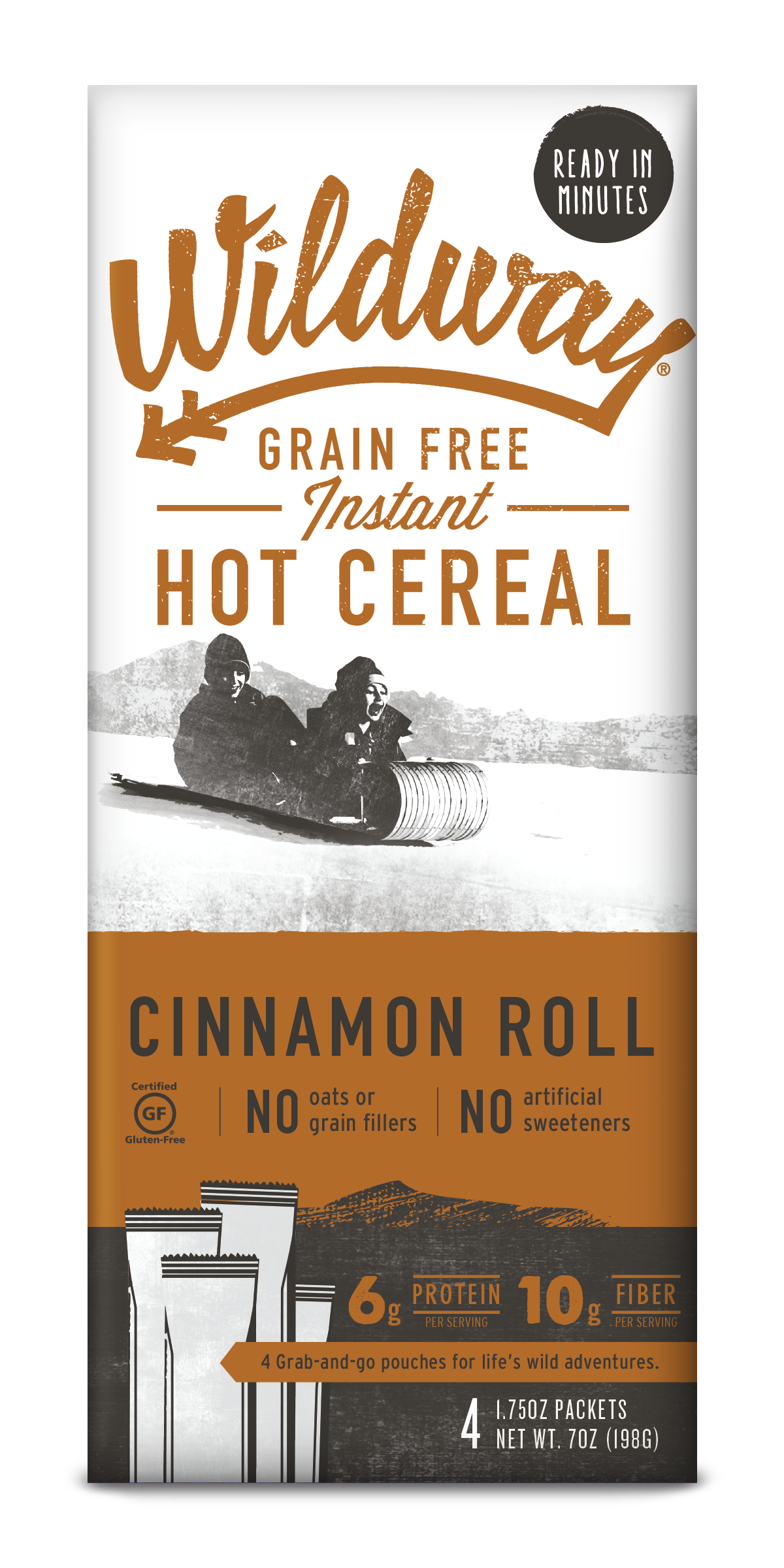 Grain-free Instant Keto Hot Cereal: Cinnamon Roll, 7oz
